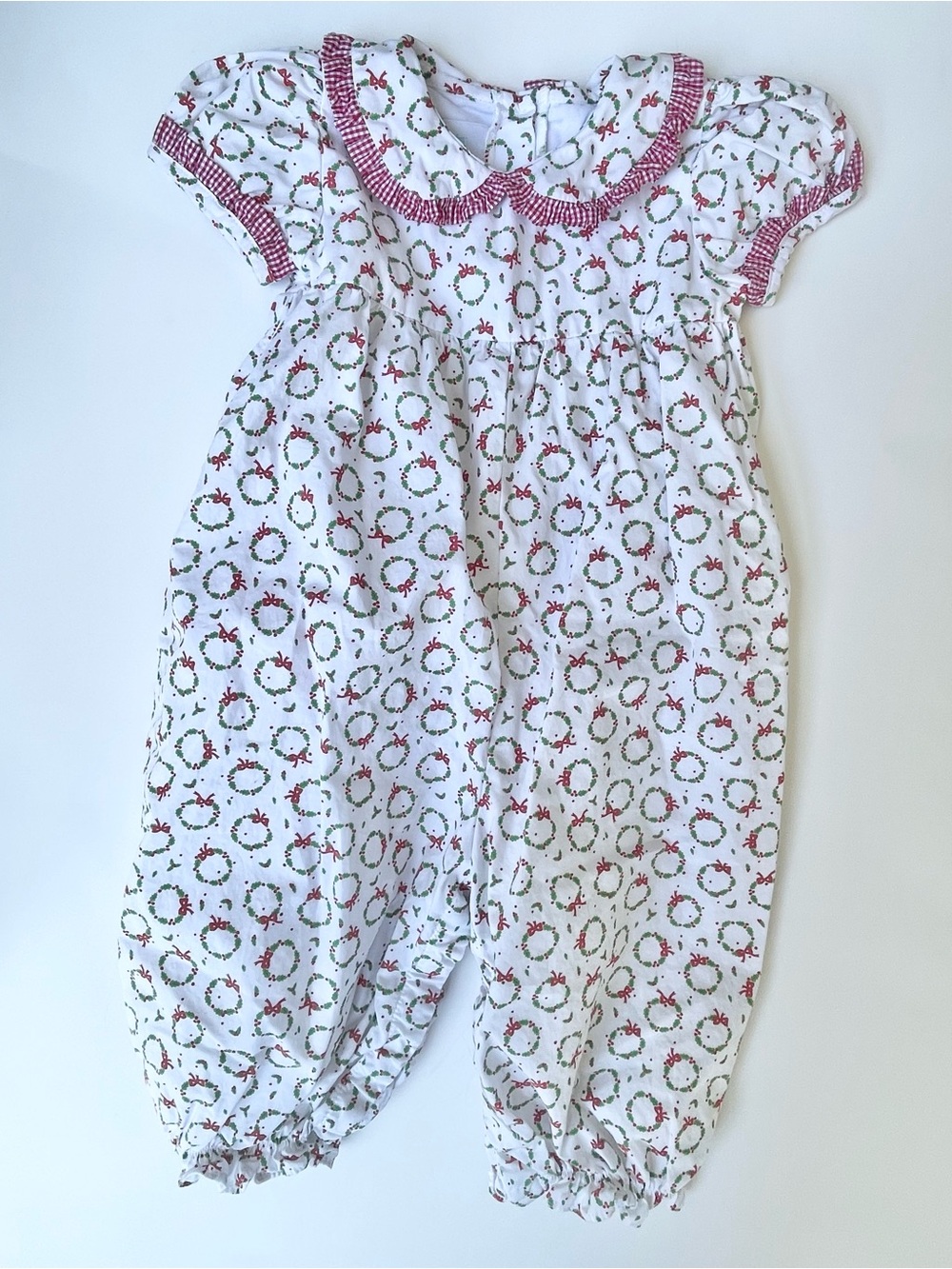 James & Lottie Christmas Romper — Baby Girl 12 Months